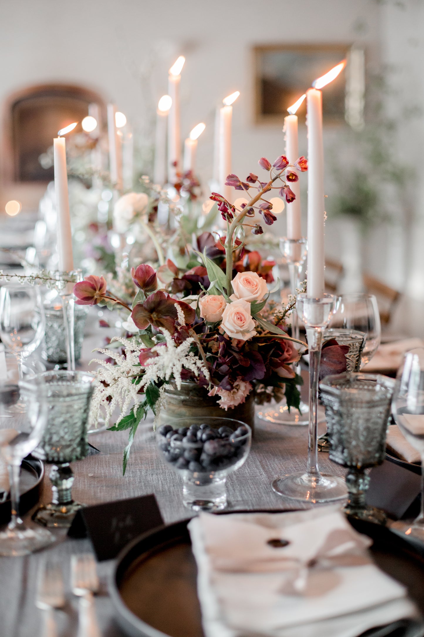 Romantic garden-style wedding flowers