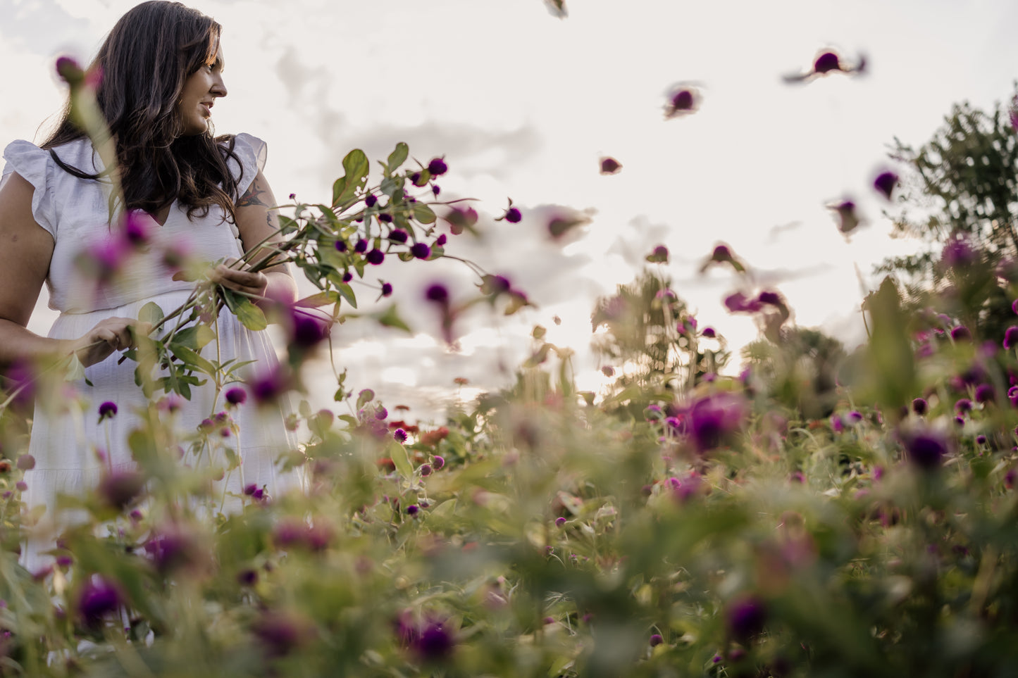 Custom wedding flowers grown on a flower farm